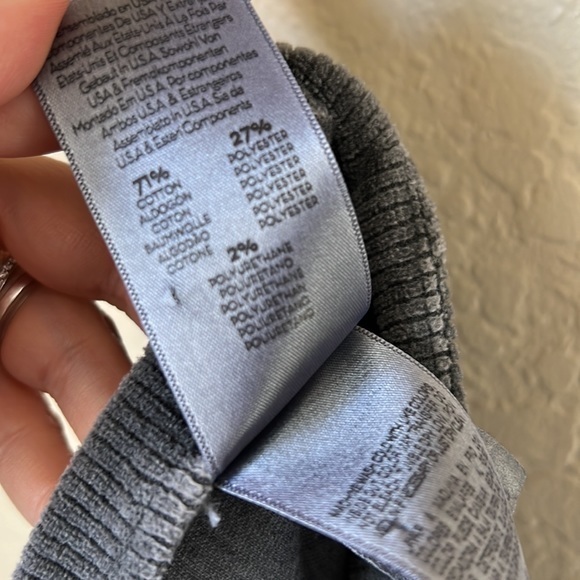 MOTHER seamless grey corduroy high rise legging - Picture 9 of 10